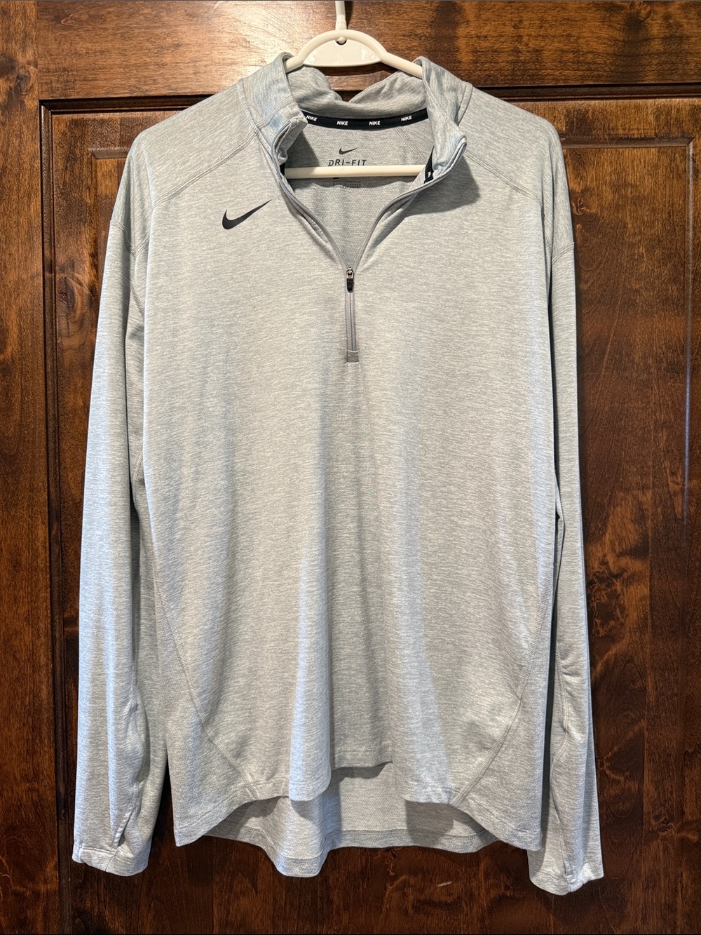 Nike Light Gray Women’s Dri-FIT Quarter-Zip Pullover